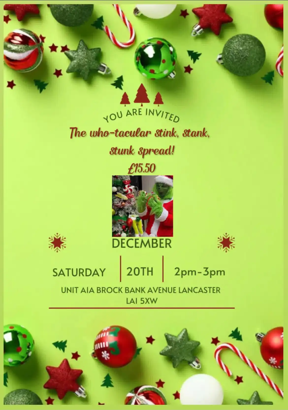 Buffet Lunch With The Grinch & Play: 20th December at 13:30